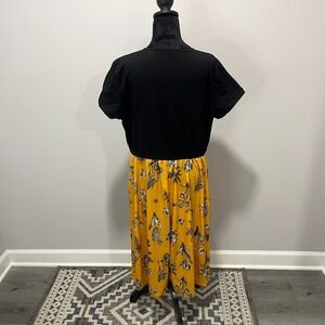 Gootuch Summer Dress Size 2X, Yellow & Black pattern